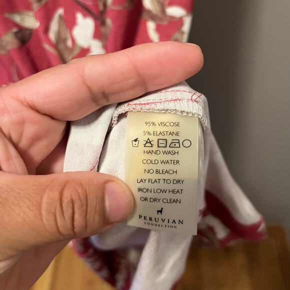 Peruvian Connection Majorca Dress‎ Size Large Floral - Picture 5 of 7